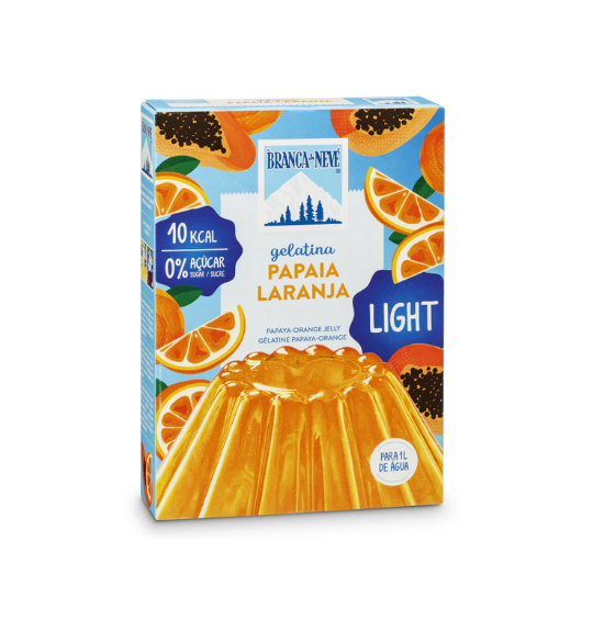 Gelatina Light Papaia-Laranja