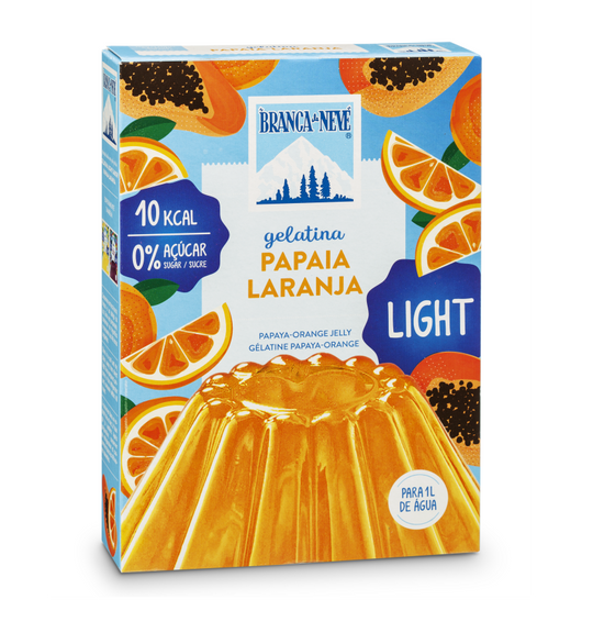 Gelatina Light Papaia-Laranja